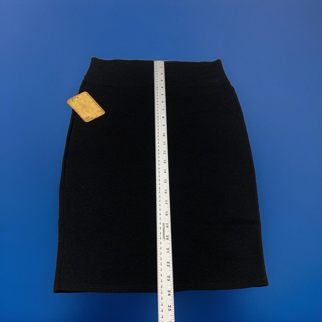 Hybrid & Company Women’s Large  Black Skirt Spandex Pencil Cut Work Office