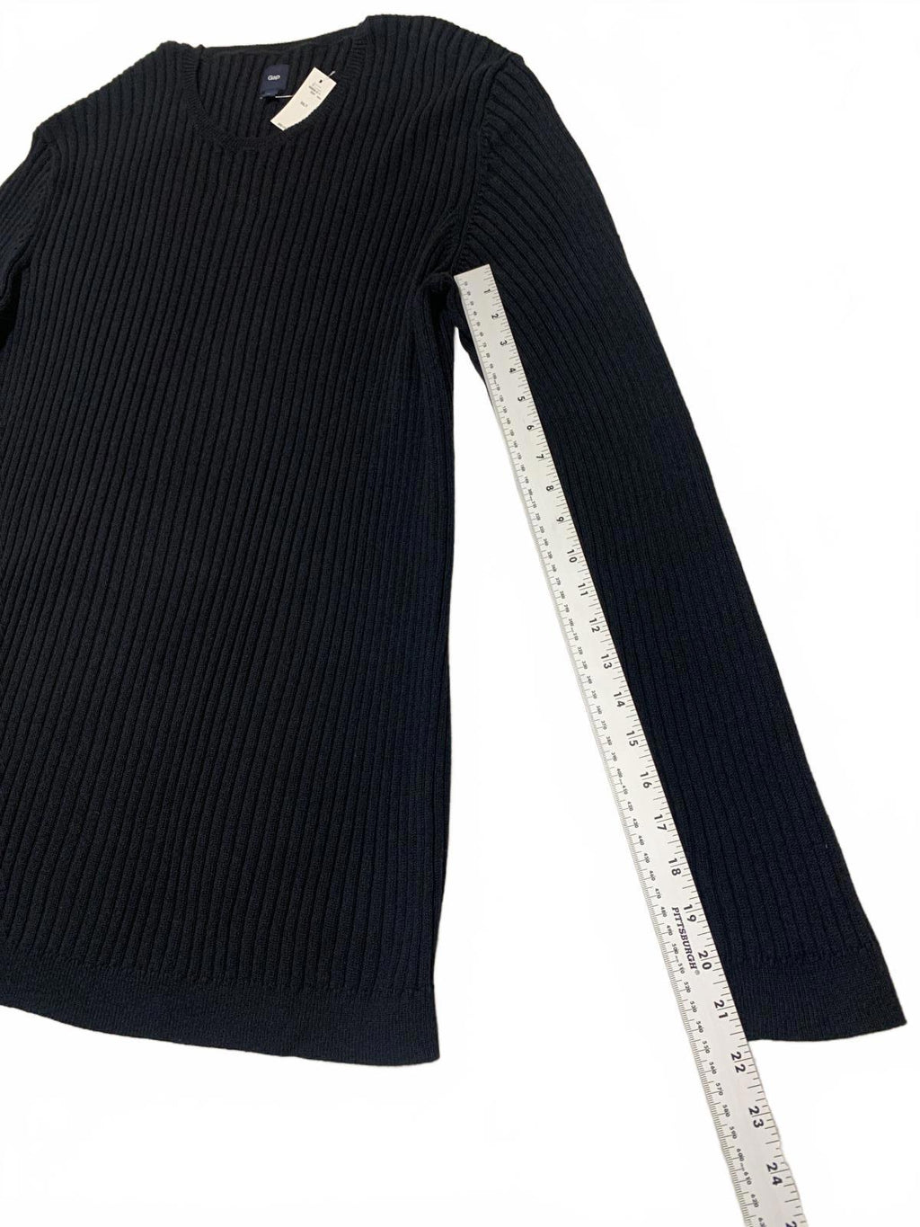 Gap Men's Size XXL Tall Black Ribbed knit Sweater 100% Cotton Long Sleeve NWT