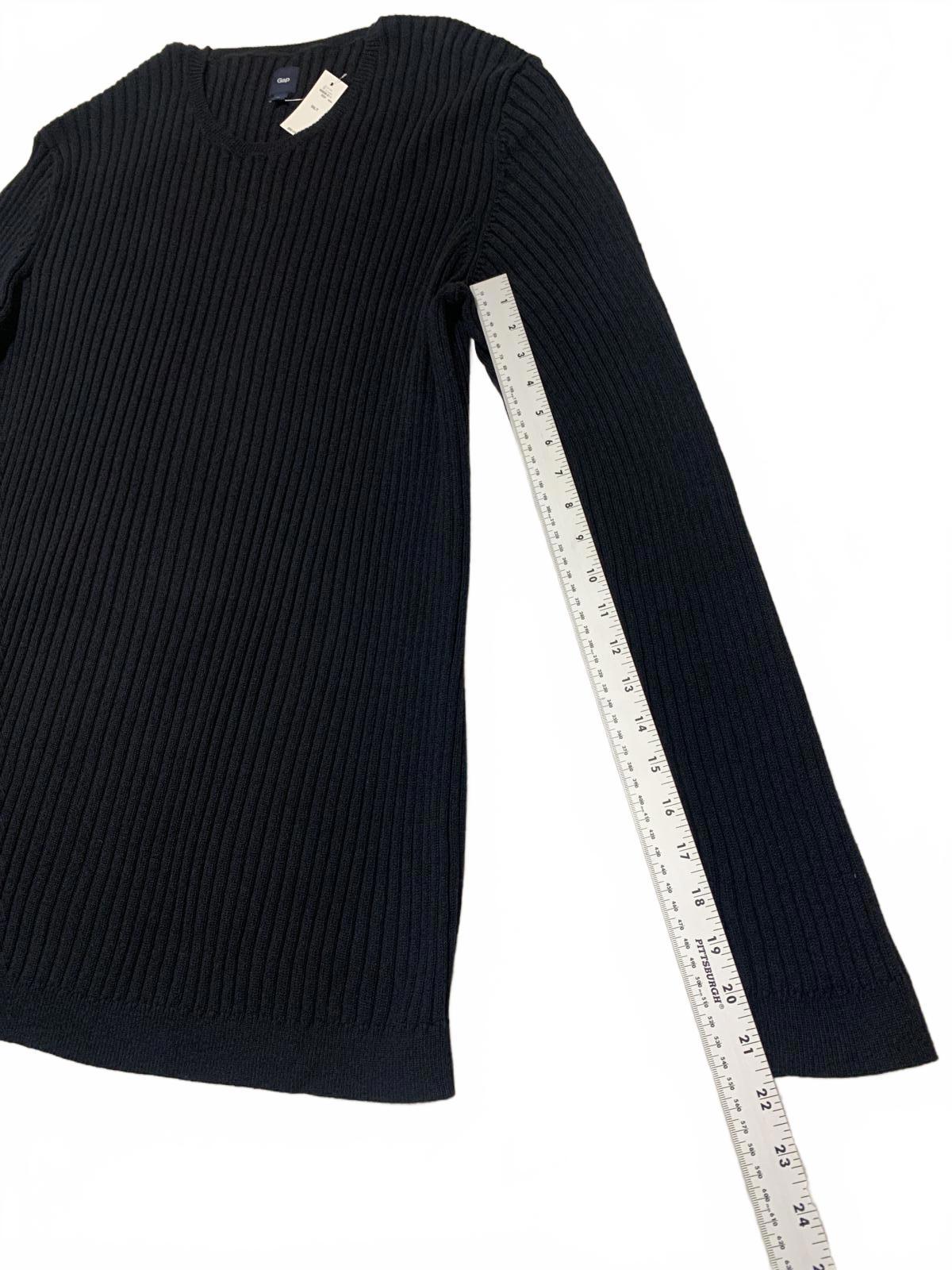 Gap Men's Size XXL Tall Black Ribbed knit Sweater 100% Cotton Long Sleeve NWT