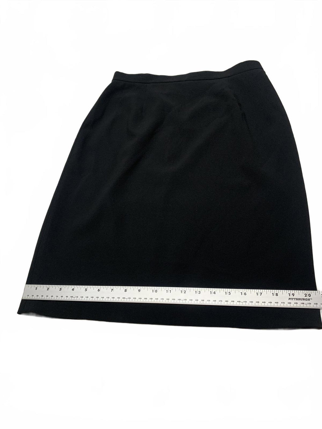 Vintage Jones New York Platinum Womens Sz 12 Black Pencil Skirt W30
