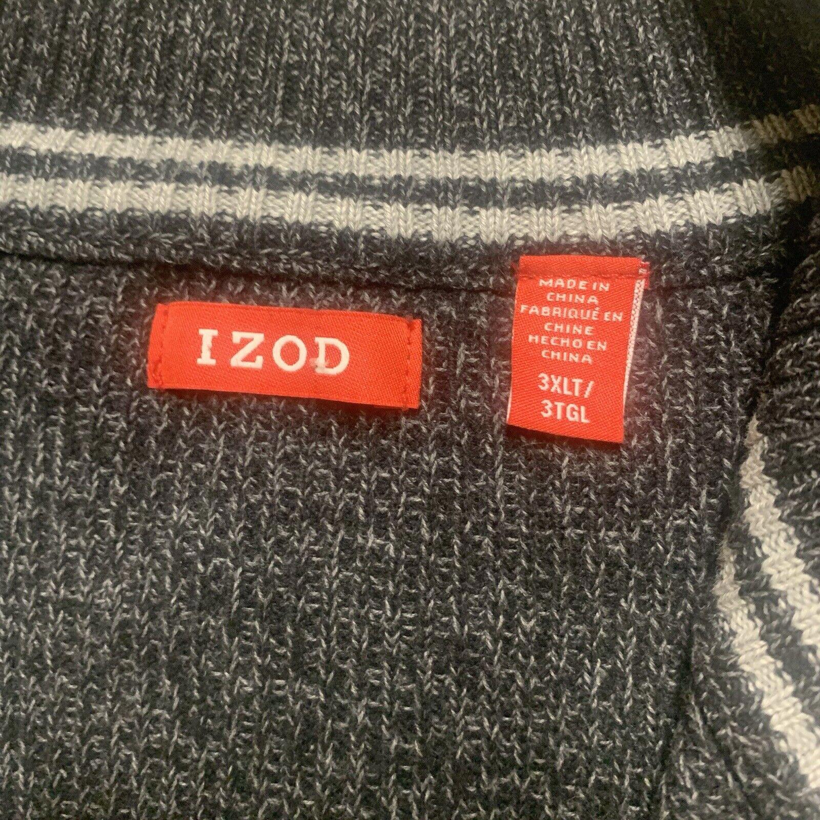 IZOD Men’s Mock Neck Sweater Size3XLT Top 1/4 Zip