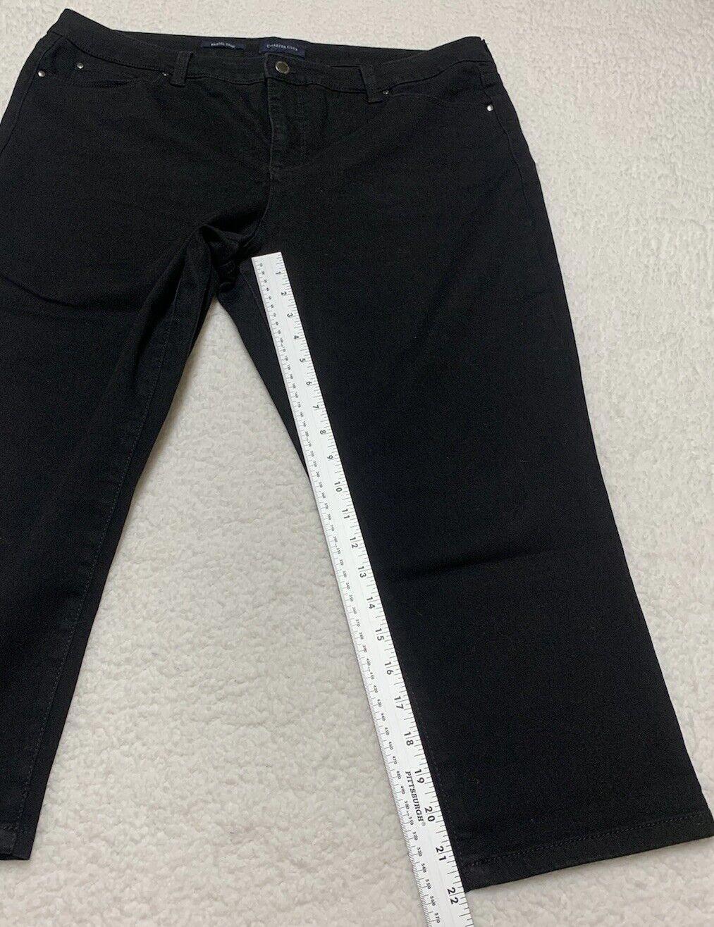 Charter Club Bristol Capri Pants Women’s Size 18 Mid Rise Black Jeans