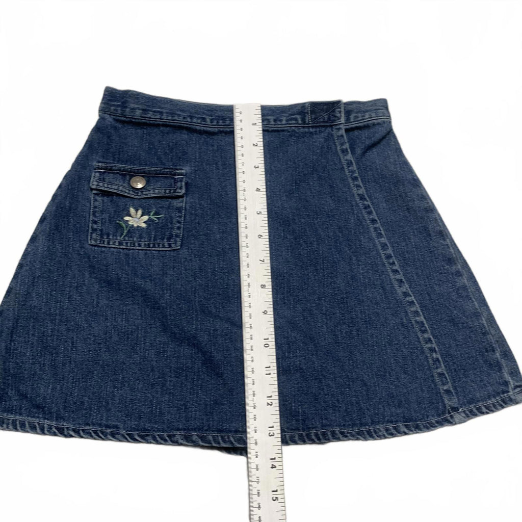 VTG OshKosh Genuine Girl Sz 14 Denim Blue  Skort Skirt Sz 14  W23.5 Cotton