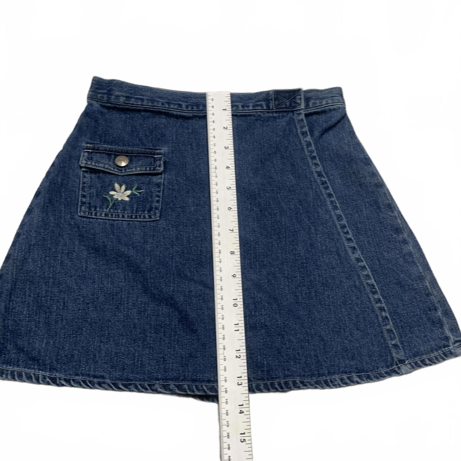 VTG OshKosh Genuine Girl Sz 14 Denim Blue  Skort Skirt Sz 14  W23.5 Cotton