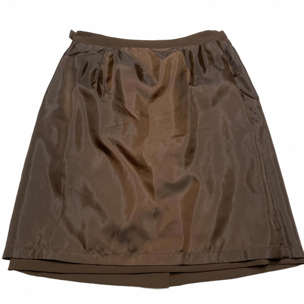 Laura Scott Women's Size Small 8 Petite Brown A-Line Skirt 28 Waist
