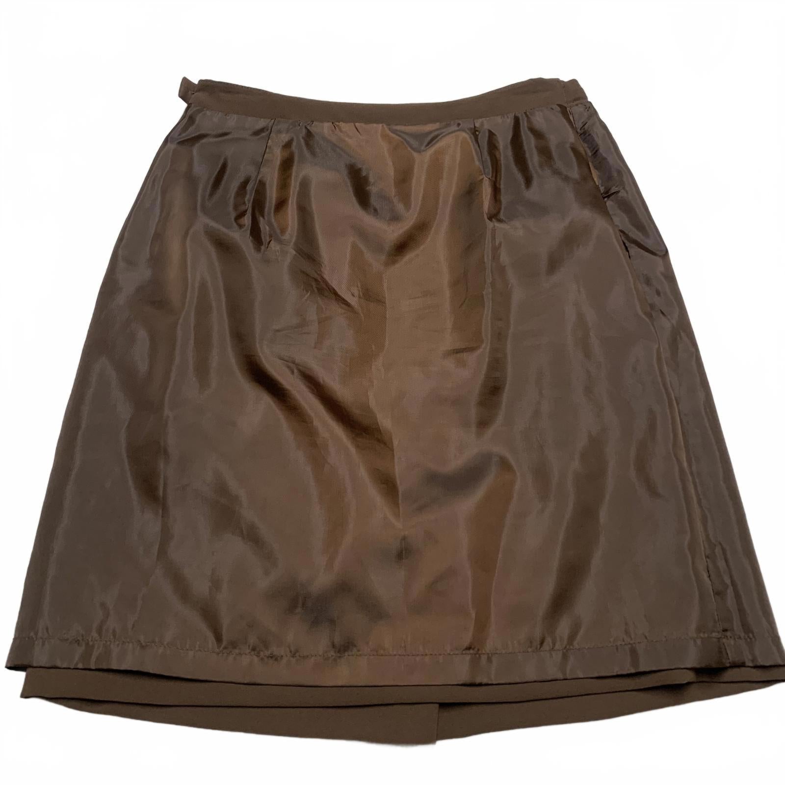 Laura Scott Women's Size Small 8 Petite Brown A-Line Skirt 28 Waist