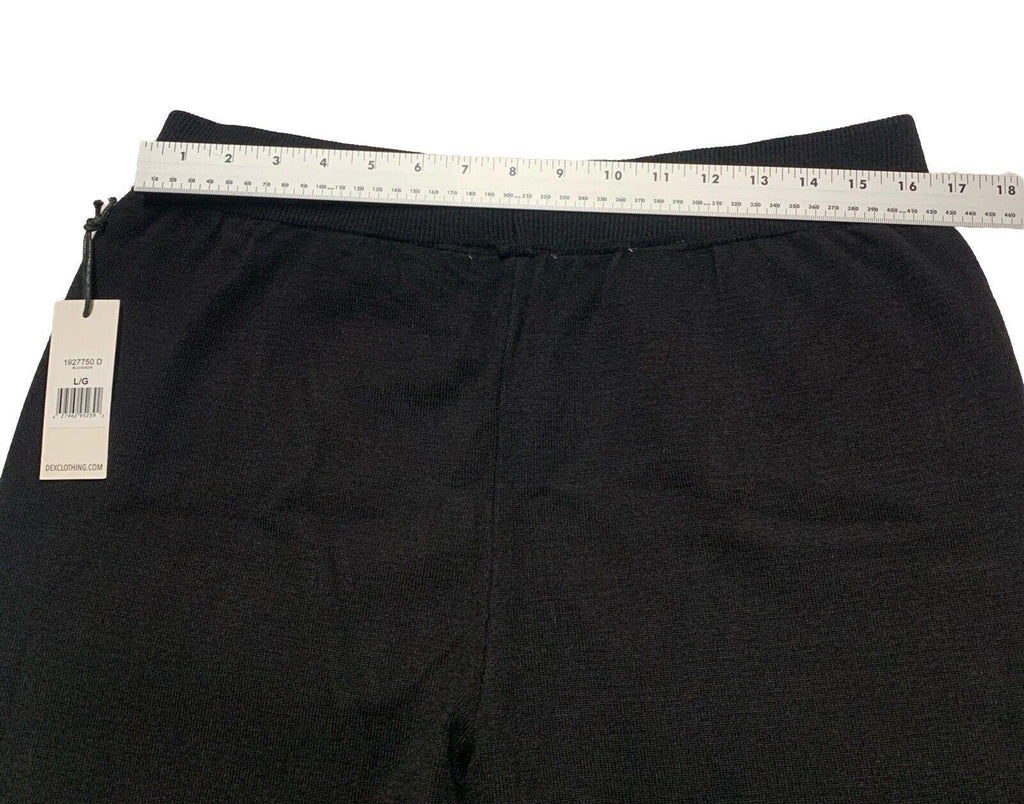 Dex Clothing Women’s Large Black Noir Wide Leg Gaucho Culottes Cropped Pants