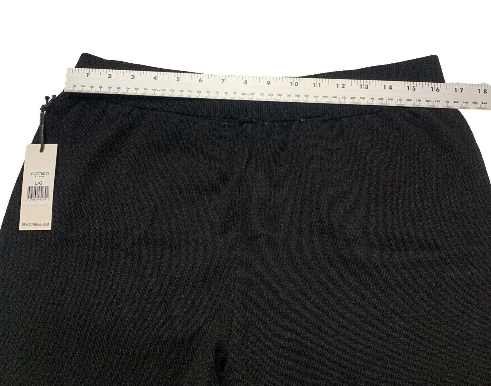 Dex Clothing Women’s Large Black Noir Wide Leg Gaucho Culottes Cropped Pants