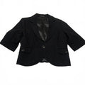 Express Design Studio Women's Size 12 Black White Polka Dots Blazer Satin Lining