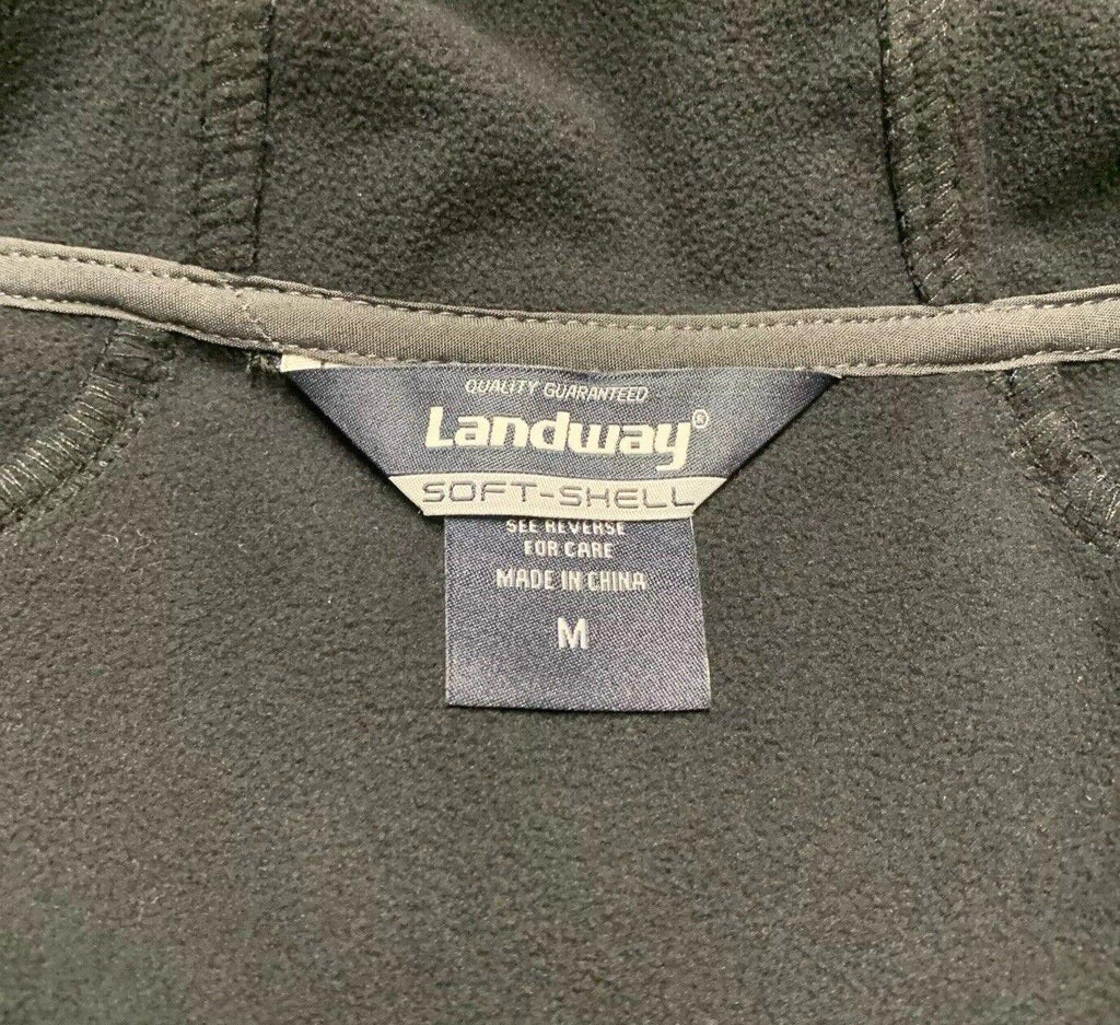 Landway Men's Medium Navy/Gray Hood Soft Shell Full-Zip Fleece Lined Golf Jacket