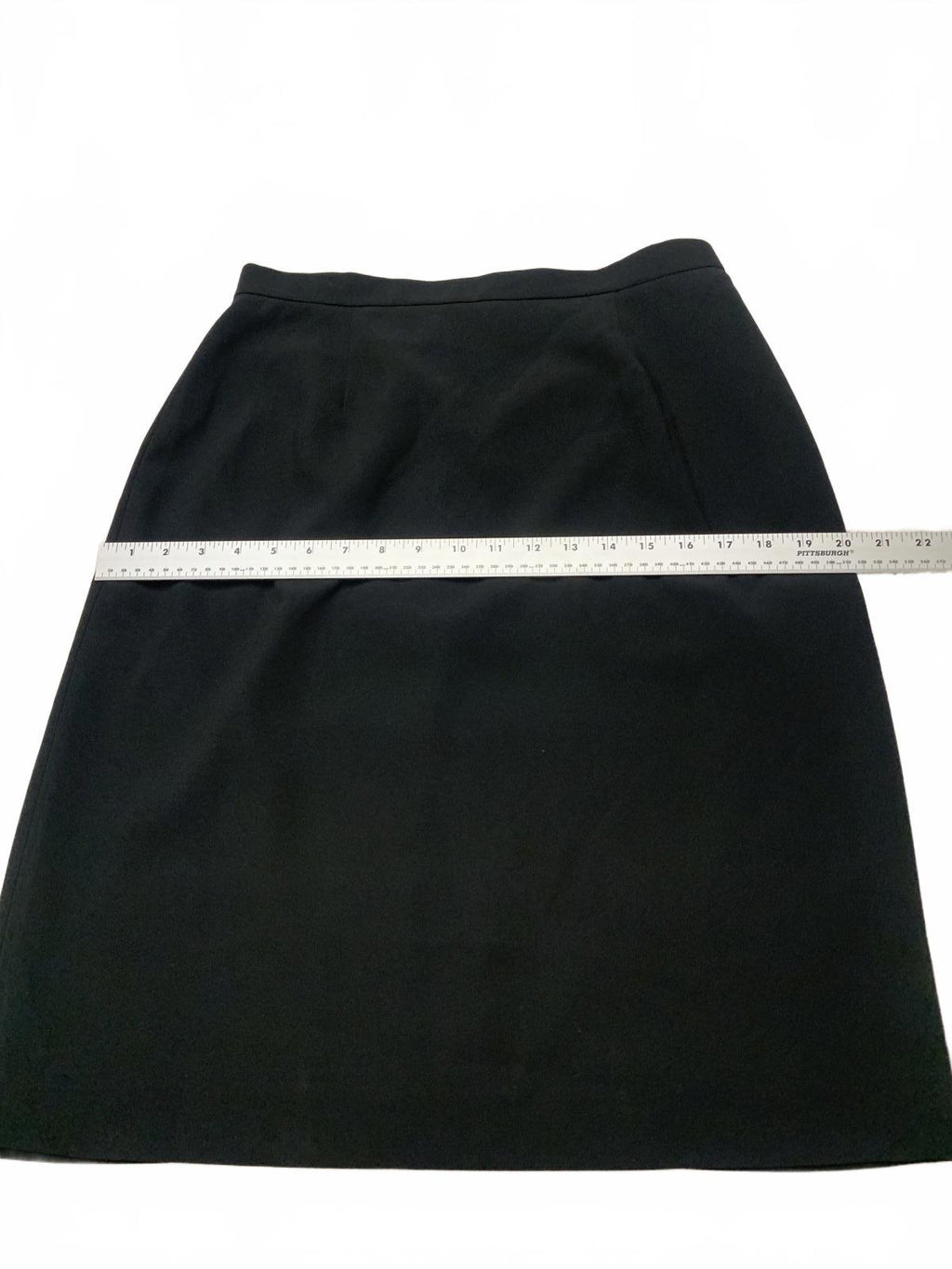 Vintage Jones New York Platinum Womens Sz 12 Black Pencil Skirt W30