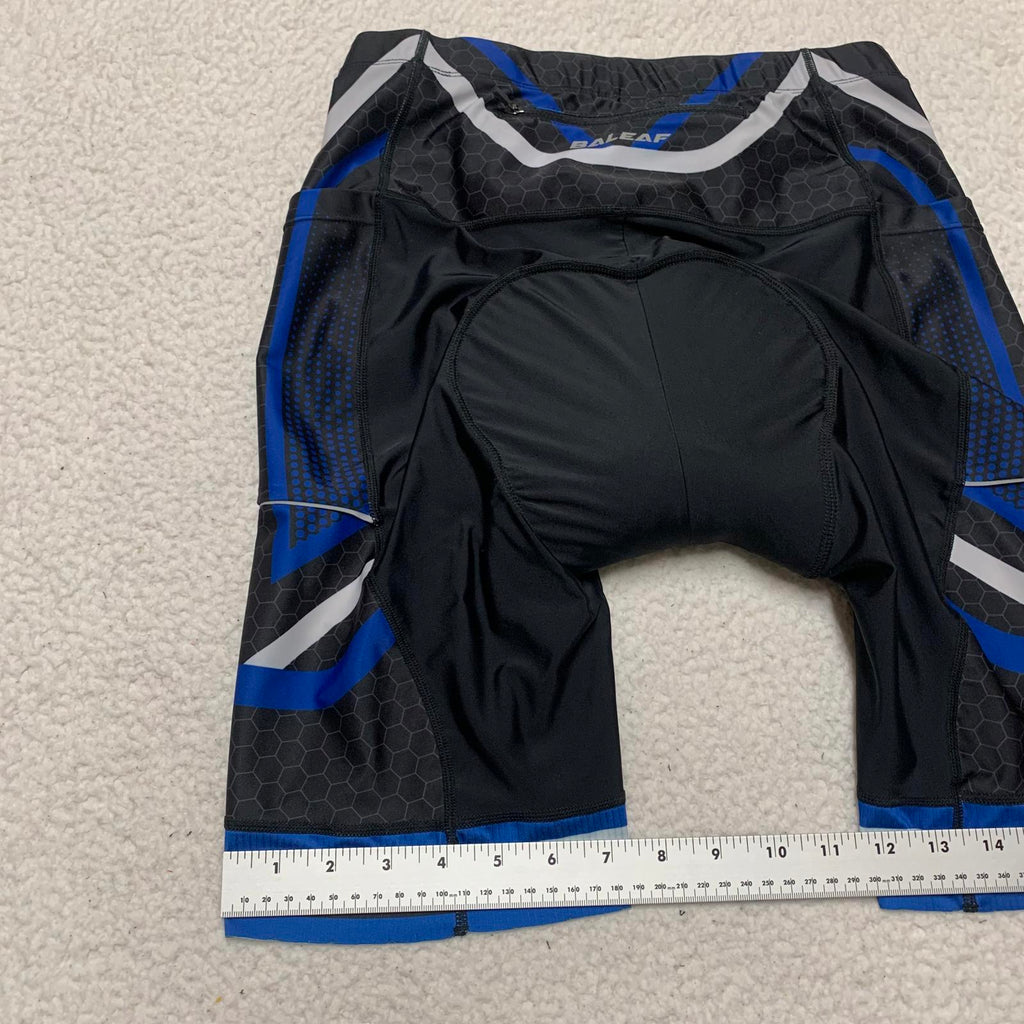 BALEAF Men's Size Large Blue Black Padded Cycling Shorts