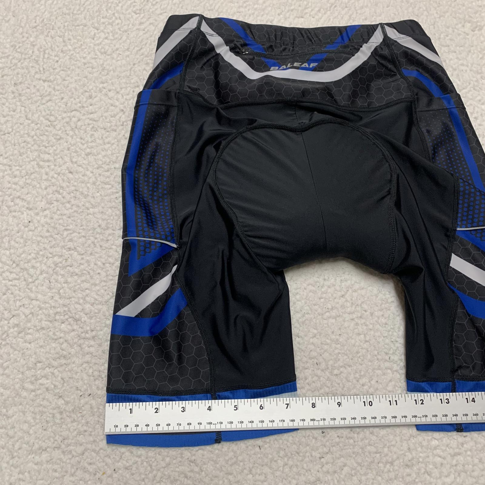BALEAF Men's Size Large Blue Black Padded Cycling Shorts