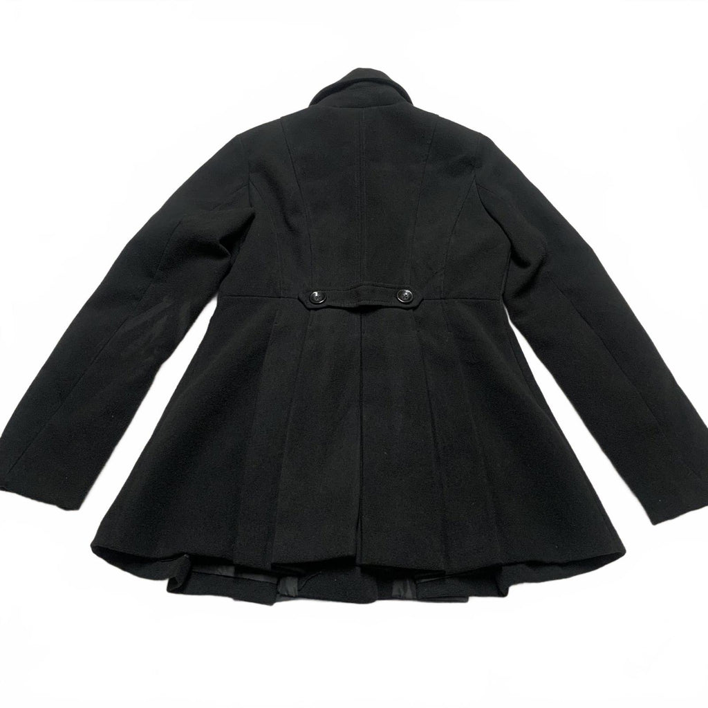 Xhiliration Women’s Size Medium Black Double-Breasted Peacoat