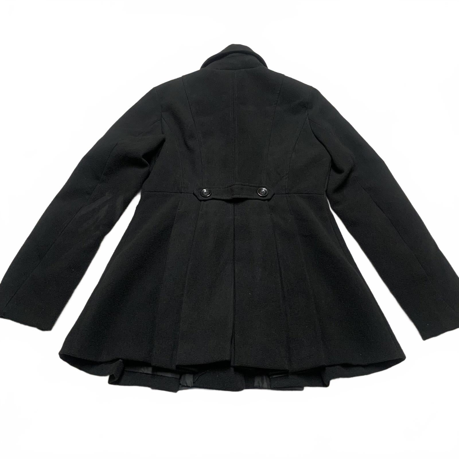 Xhiliration Women’s Size Medium Black Double-Breasted Peacoat