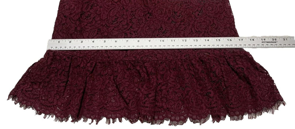 Banana Republic Juniors Size 00P Petite Burgundy Lace Empire Waist Sheath Dress
