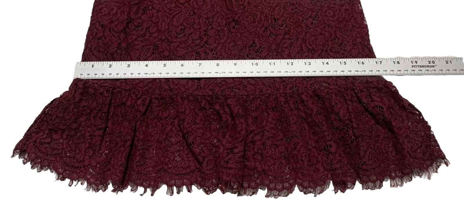 Banana Republic Juniors Size 00P Petite Burgundy Lace Empire Waist Sheath Dress