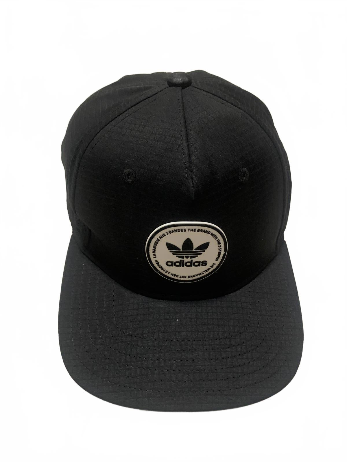 Adidas Mens OSFA Black Baseball Cap Logo Patch