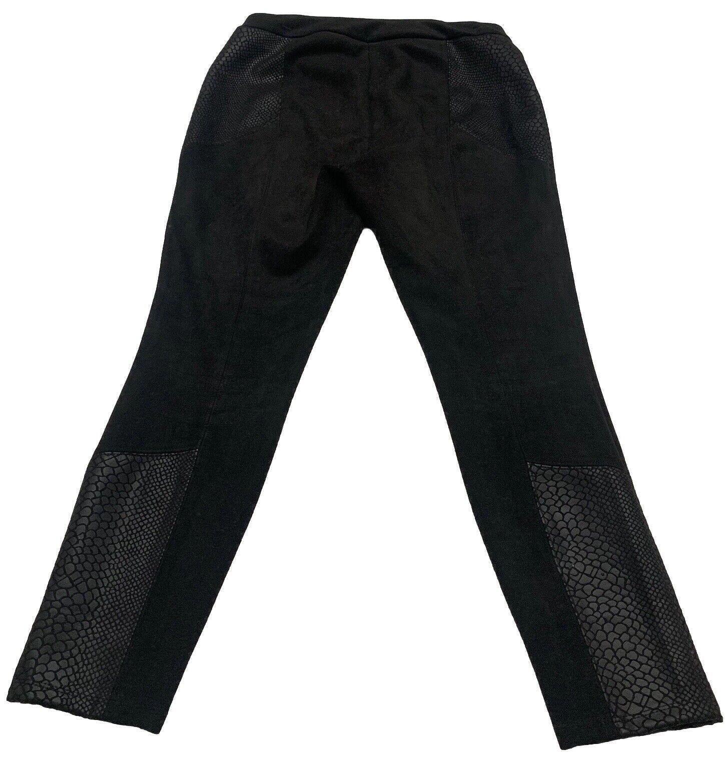Andrew Marc NY Women's M Pull On Snake Print Black Pants