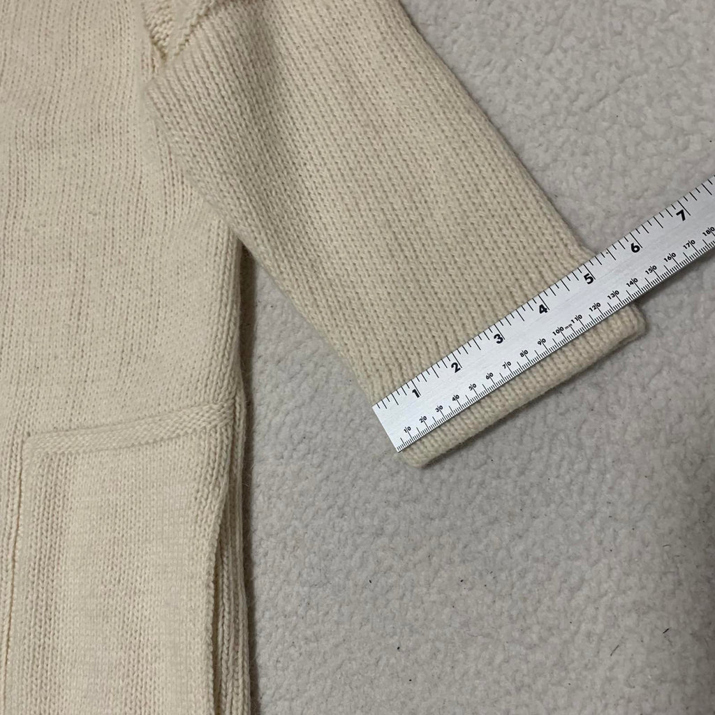 Banana Republic Women's Size L Cream Italian Yarn Cardigan Knit Long  Sweater
