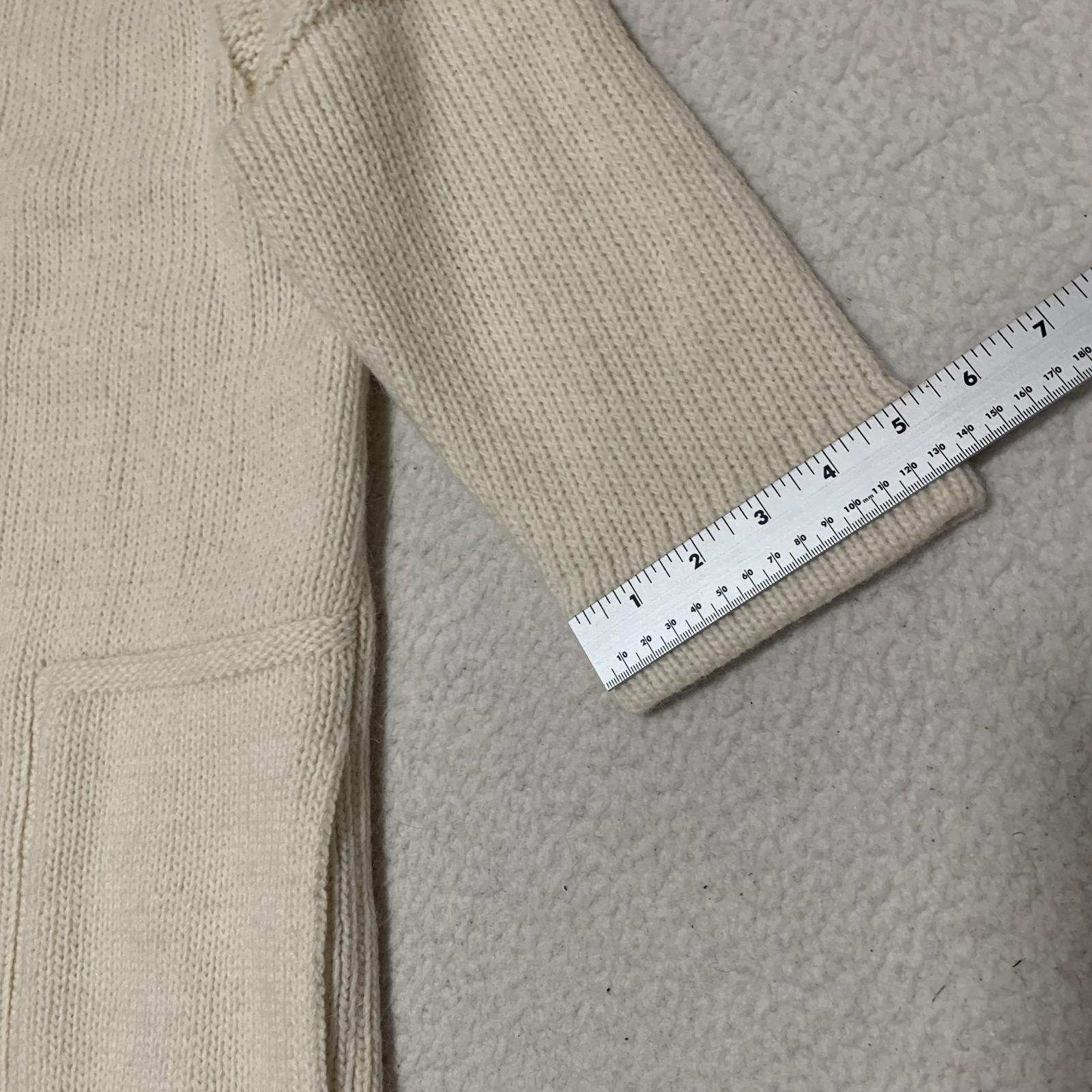 Banana Republic Women's Size L Cream Italian Yarn Cardigan Knit Long  Sweater