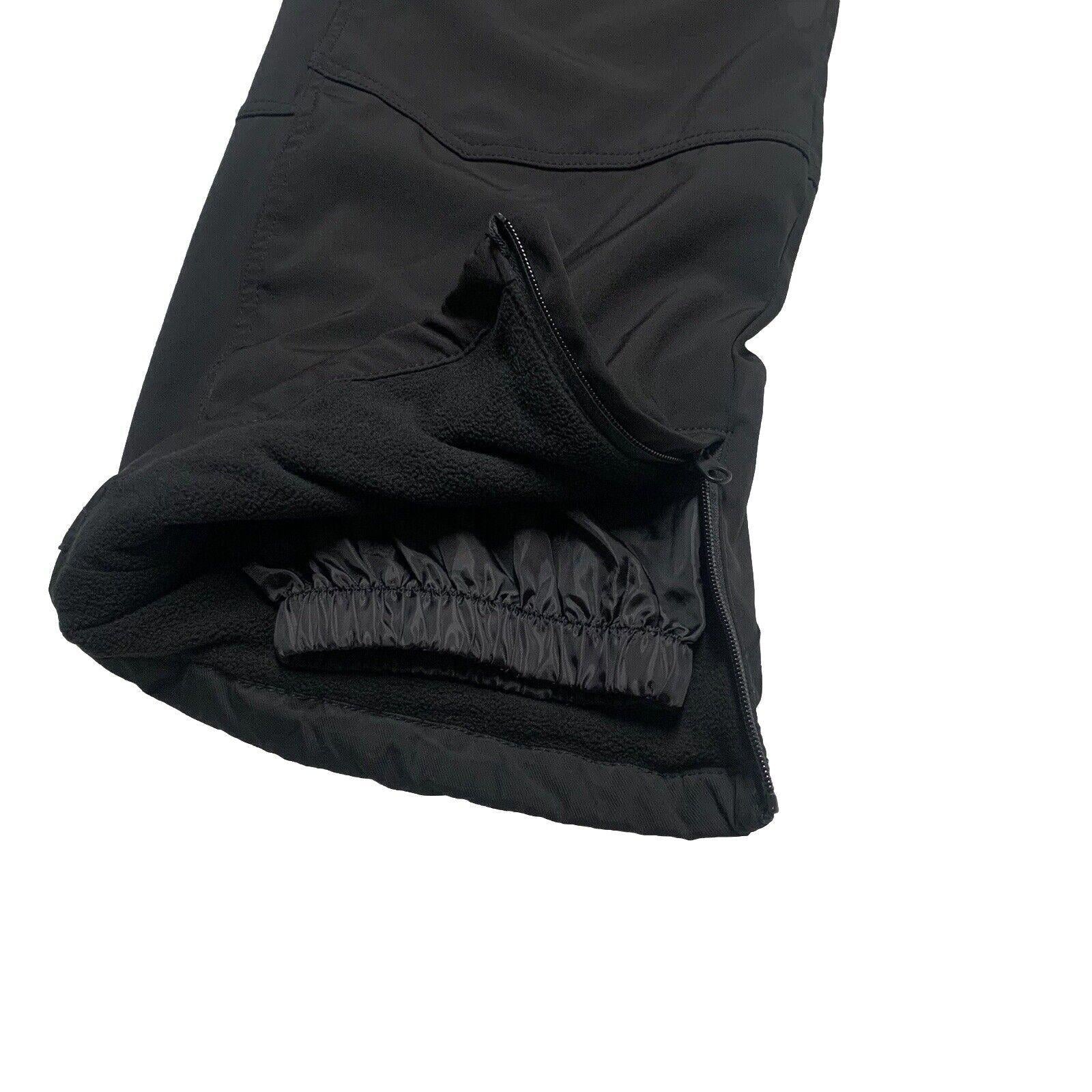 Gerry Snow Ski Pants  Black XL EG Fleece Lined Stretch Pockets Adjustable Waist
