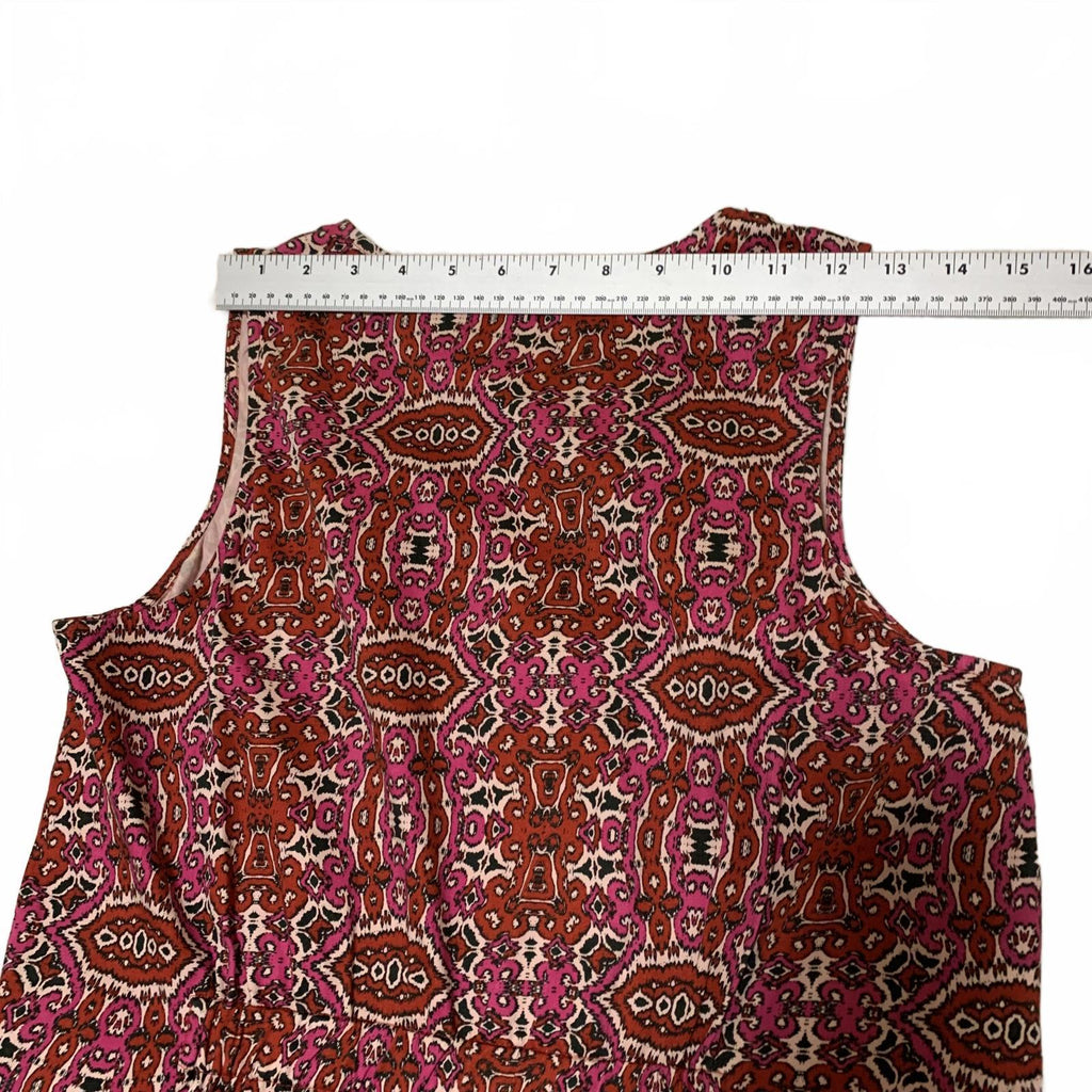 Joe Fresh Women's Size S Petite Fit V Neck Sleeveless Floral Print Sheath Dress