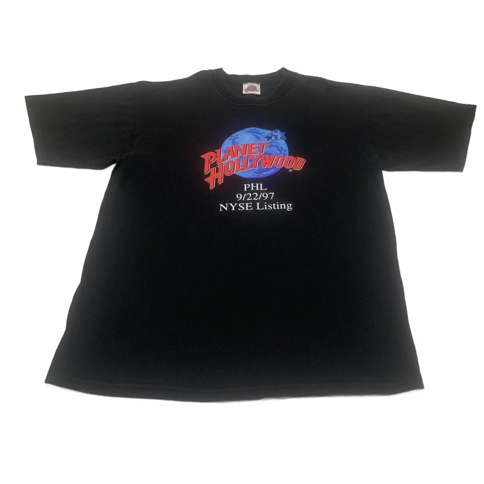 Vintage Planet Hollywood PHL 9/22/97 NYSE Listing Black T-Shirt