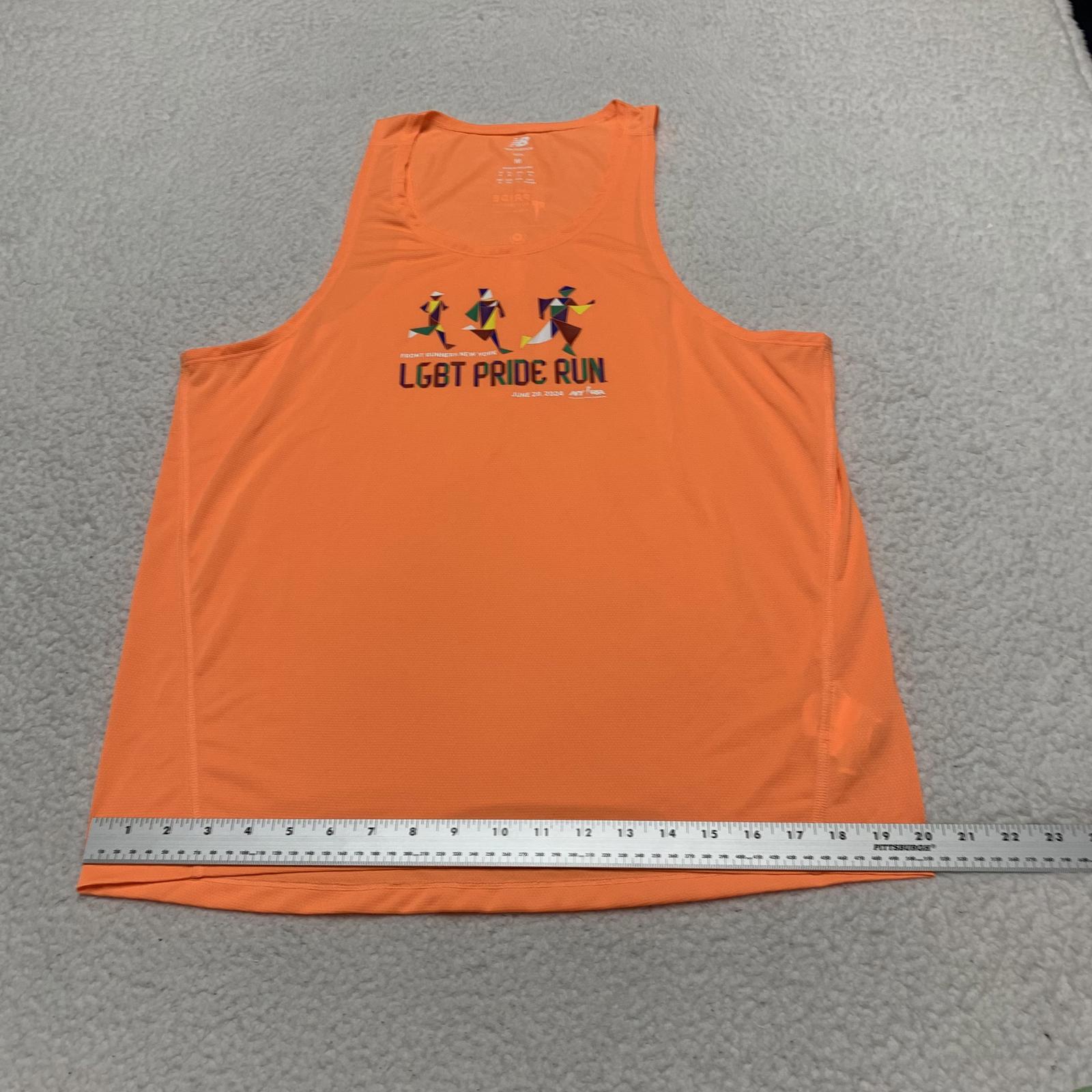 New Balance Men's Medium Orange LGBT Pride Run Tank Top NY 2024