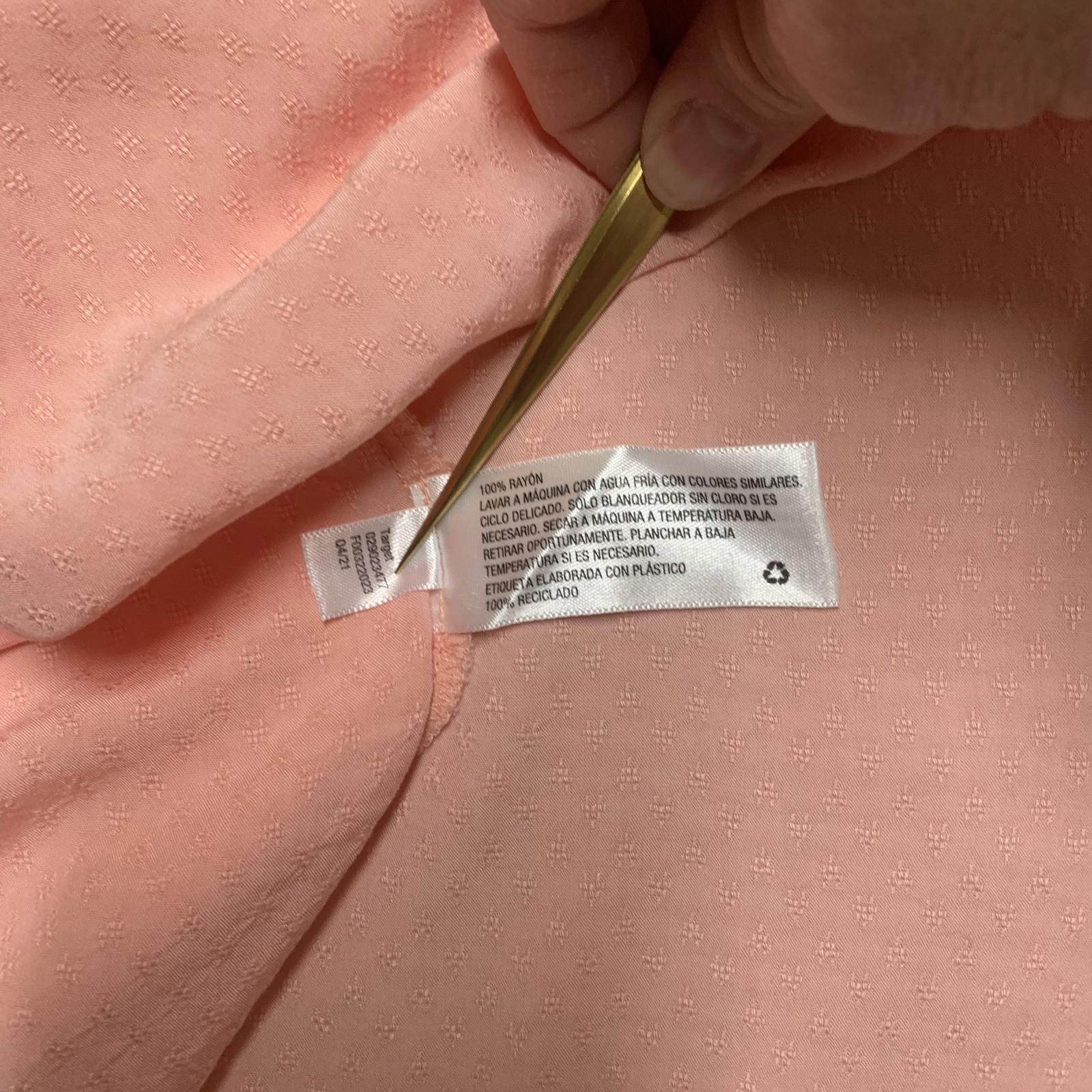 Isabel Maternity Women's Size XXL Peachy Pink Peasant Shirt
