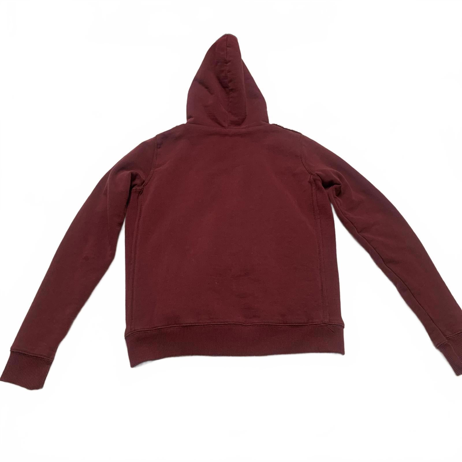 Bizzbee Women's Burgundy L Sherpa Lined Zip Up Hoodie