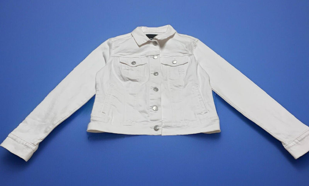 Nine West Jeans Women’s Small White Denim Sarah Jacket Buttons