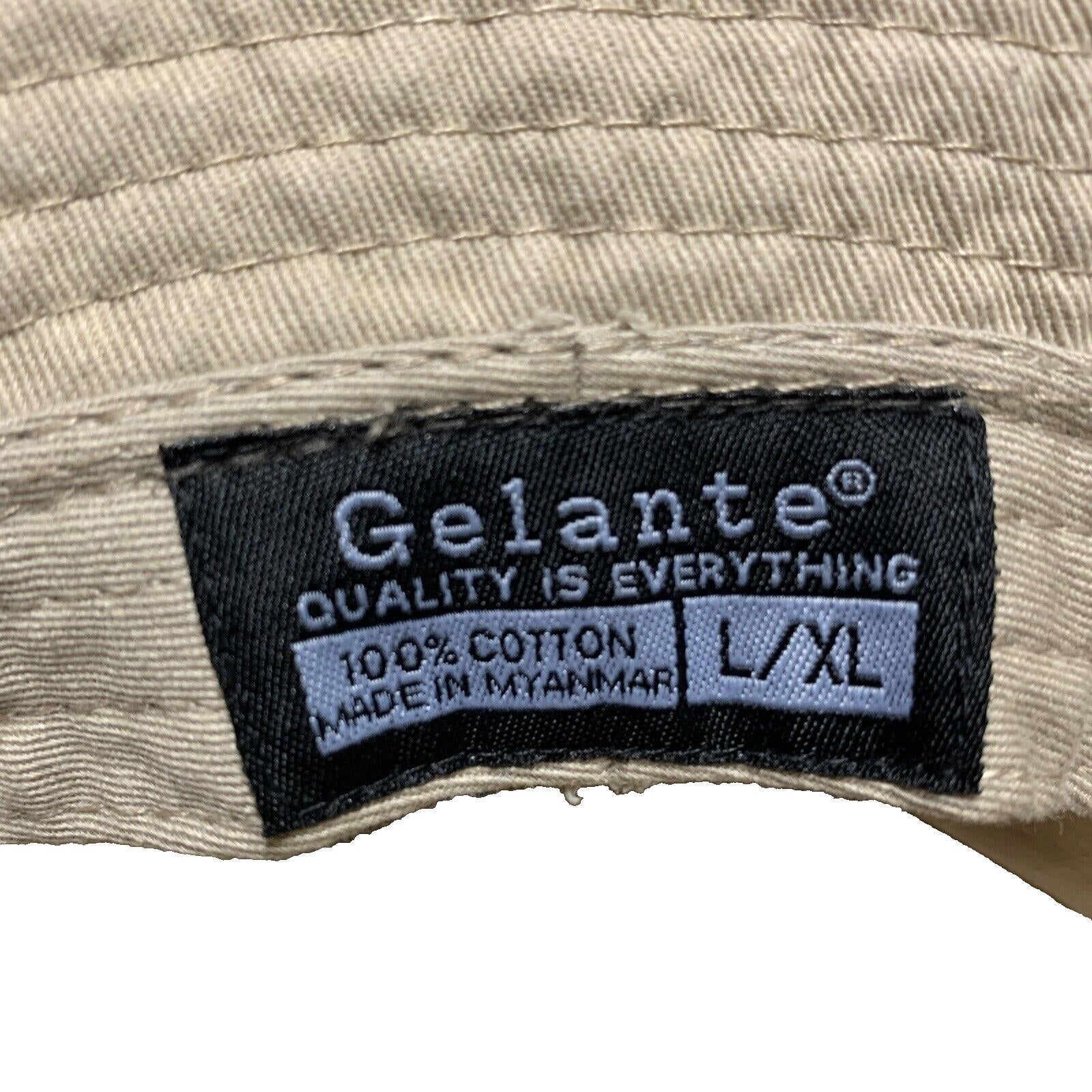 Gelante Unisex L/XL Beige 100% Cotton Packable Fishing Hunting Summer Travel Hat