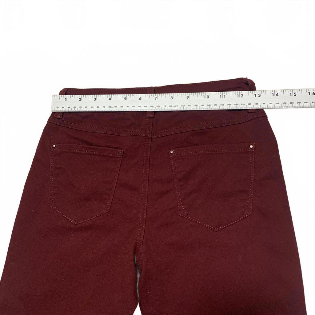 Blue Spice Women's Jeans Size 1  Junior Fit Stretch Skinny Burgundy W26x29.5L