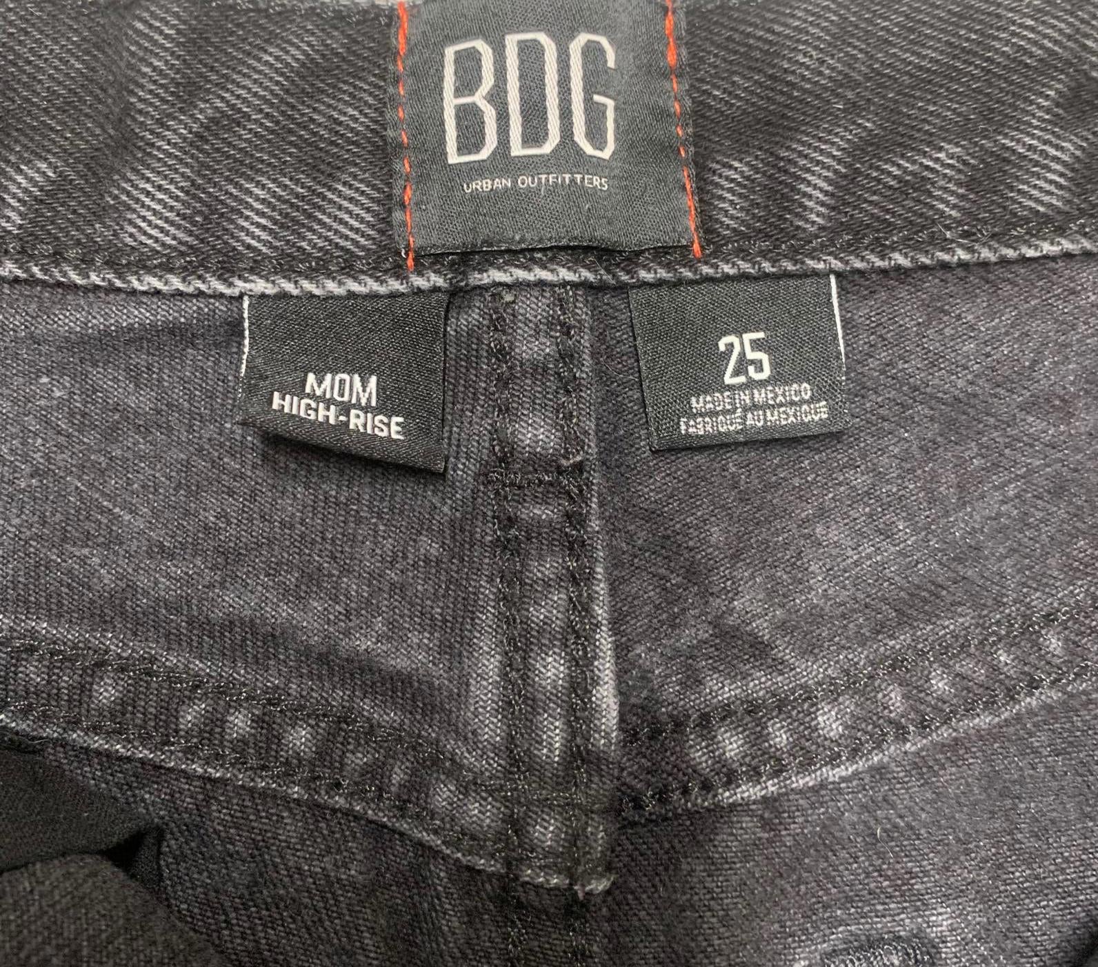 BDG Womens Size 25 Black Mom High-Rise Denim Shorts