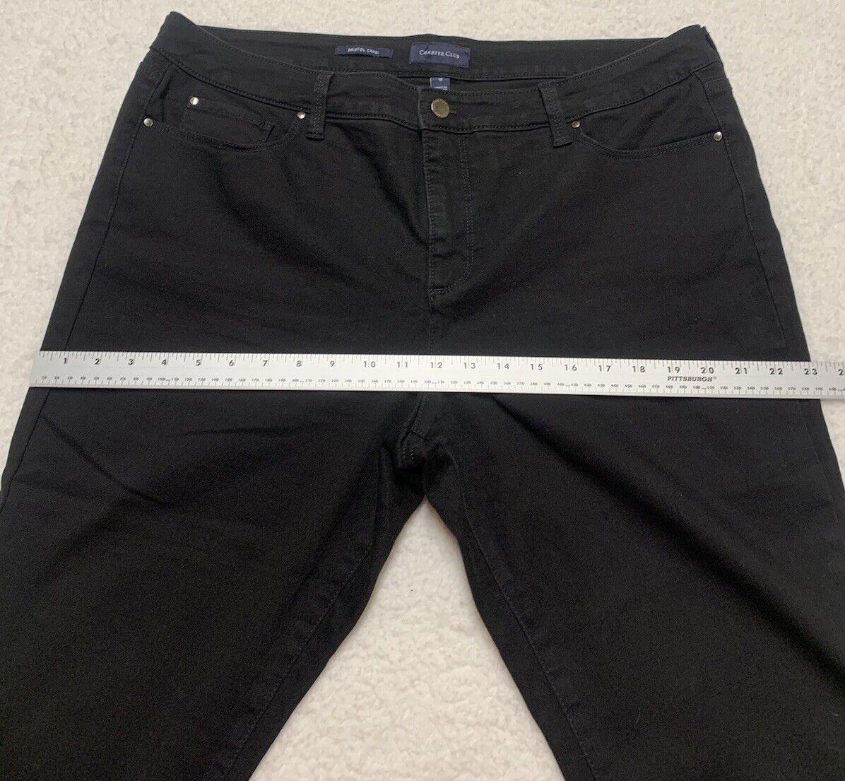 Charter Club Bristol Capri Pants Women’s Size 18 Mid Rise Black Jeans