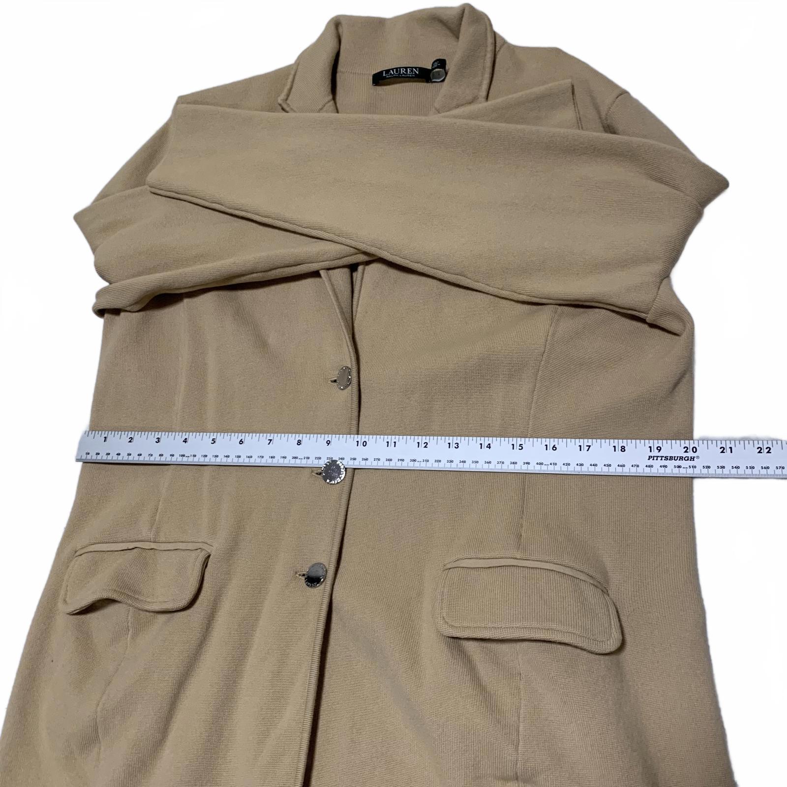 Lauren Ralph Lauren Women's Size XL Beige Blazer Jacket  Modern Lightweight