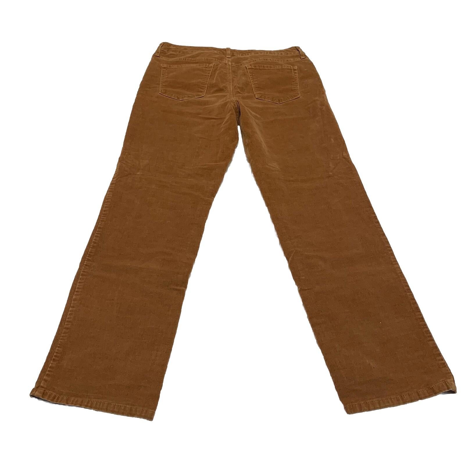 Bandolino Women's Corduroy Pants Sz 12 Brown Mandie Style  Straight Leg