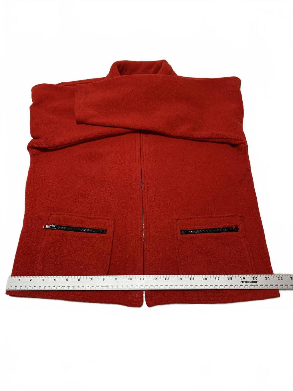 Willi Smith Collection Womens Size Small Red Zip-Up Fleece Jacket Pockets