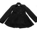 Xhiliration Women’s Size Medium Black Double-Breasted Peacoat