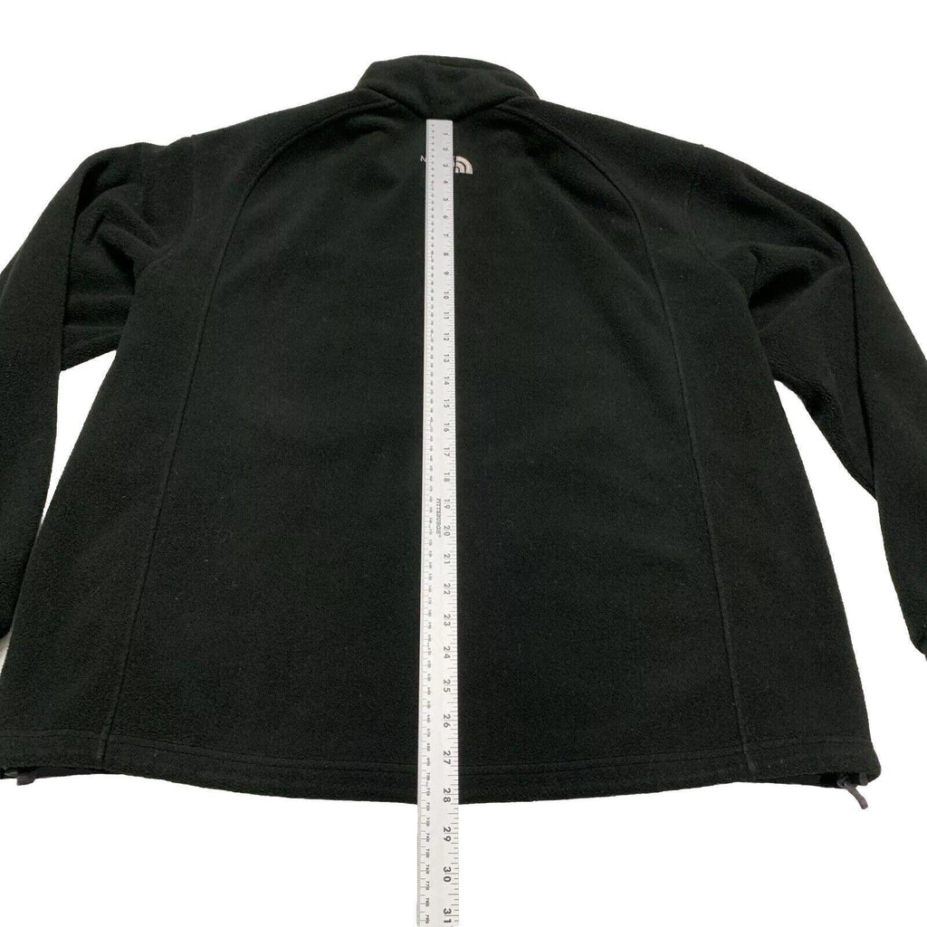 North Face Fleece Sweater Jacket Mens Sz L Black Full Zip Pockets Outdoor Winter