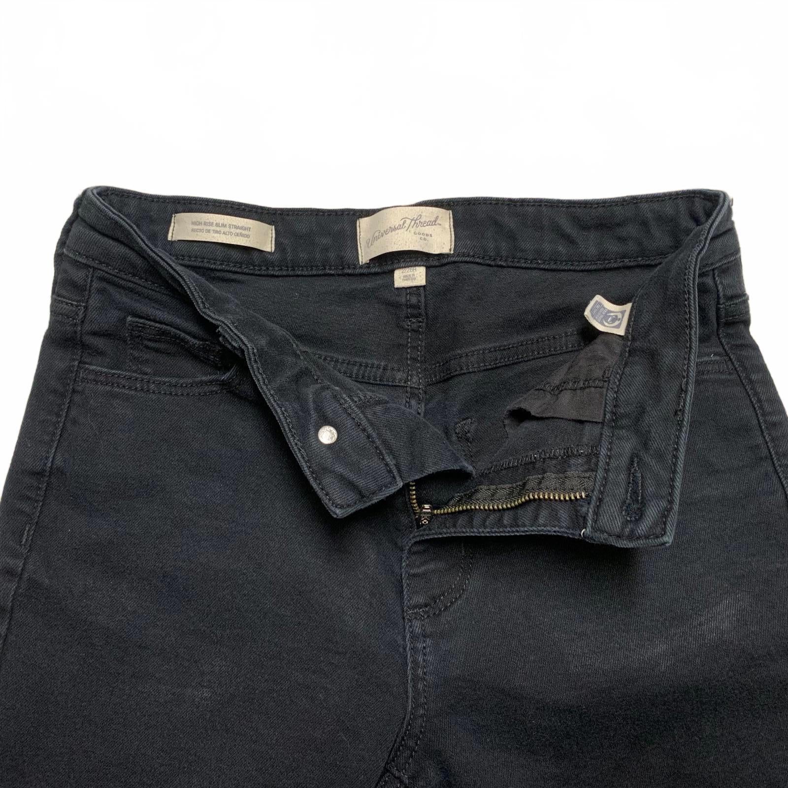 Universal Thread Goods Co Jeans Women's Size 2/26R Black Straight Leg 26 x 26.25