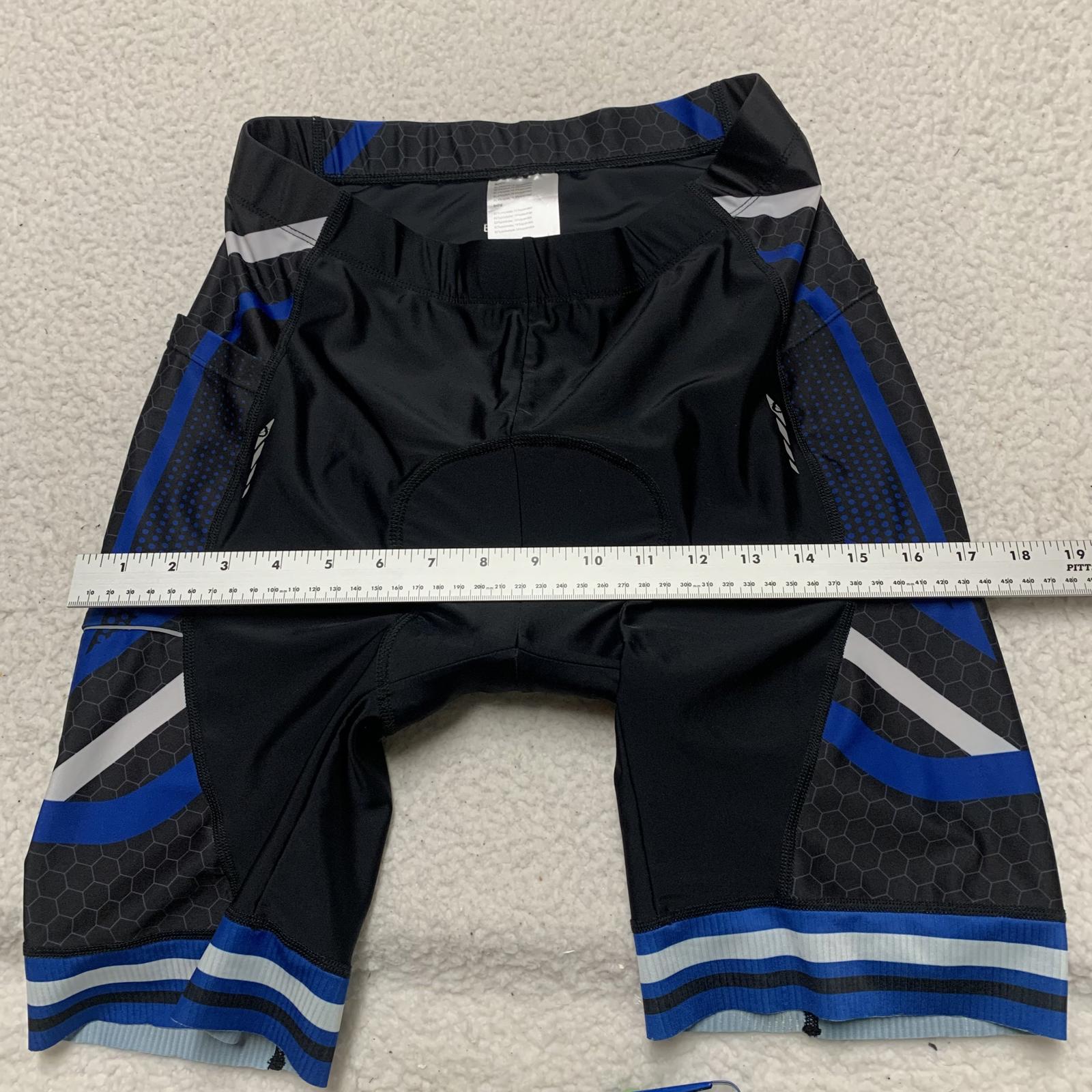 BALEAF Men's Size Large Blue Black Padded Cycling Shorts