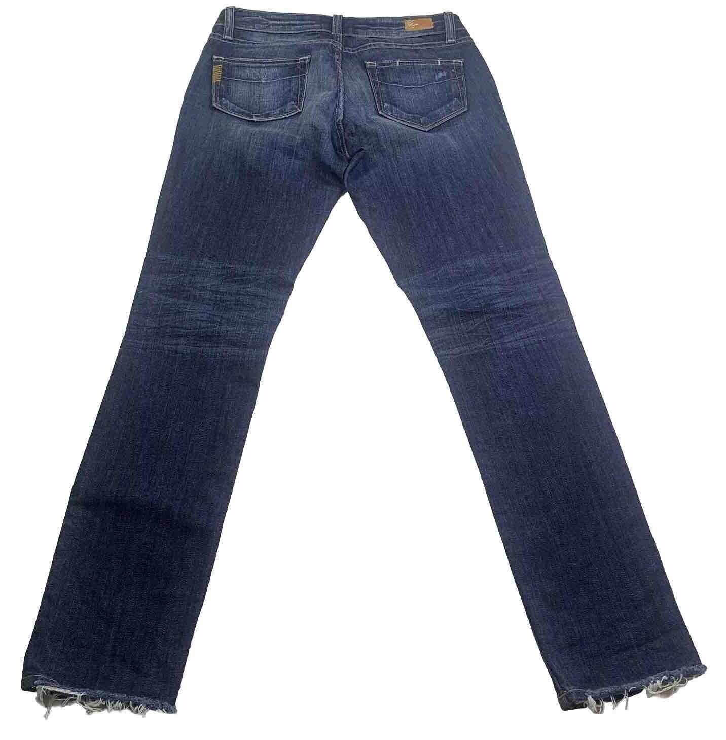 Paige Skyline Jeans Women’s Size 26 Slim  Ankle Leg Low Rise Distressed W28x29L