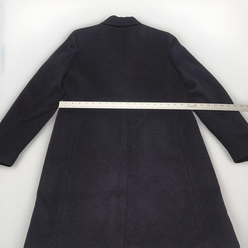 J Crew Women’s Sz 12 Black Wool Peacoat Long Topcoat Classic