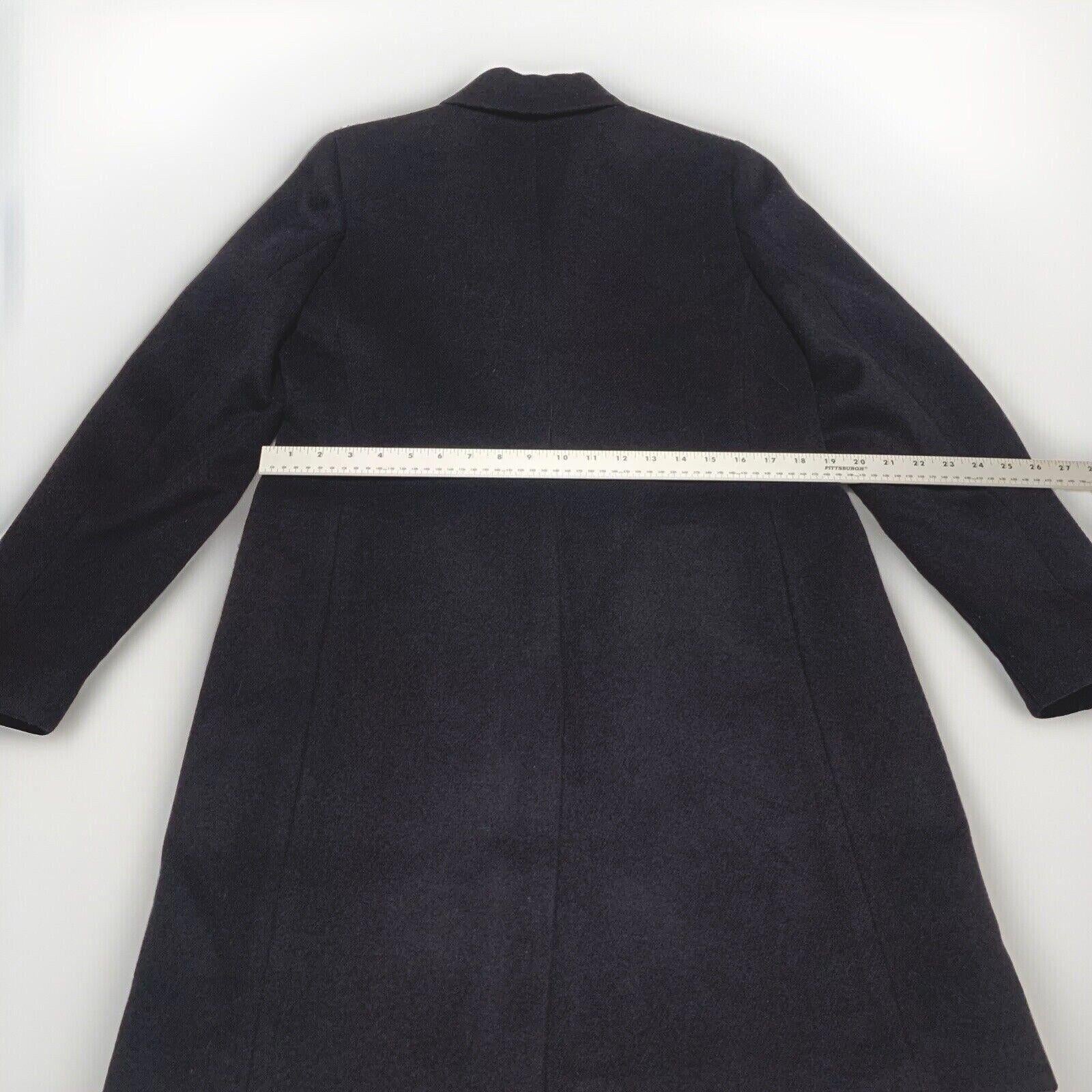 J Crew Women’s Sz 12 Black Wool Peacoat Long Topcoat Classic