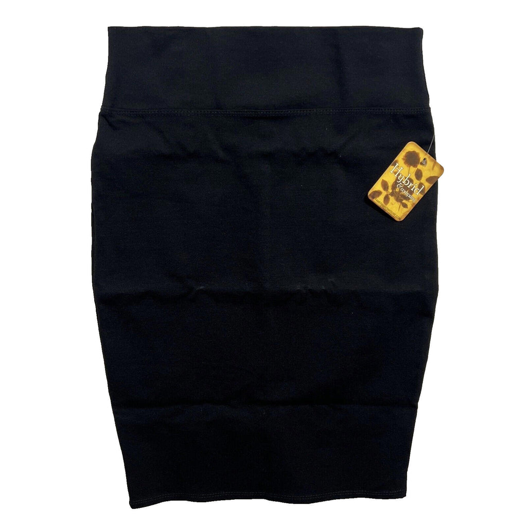 Hybrid & Company Women’s Large  Black Skirt Spandex Pencil Cut Work Office