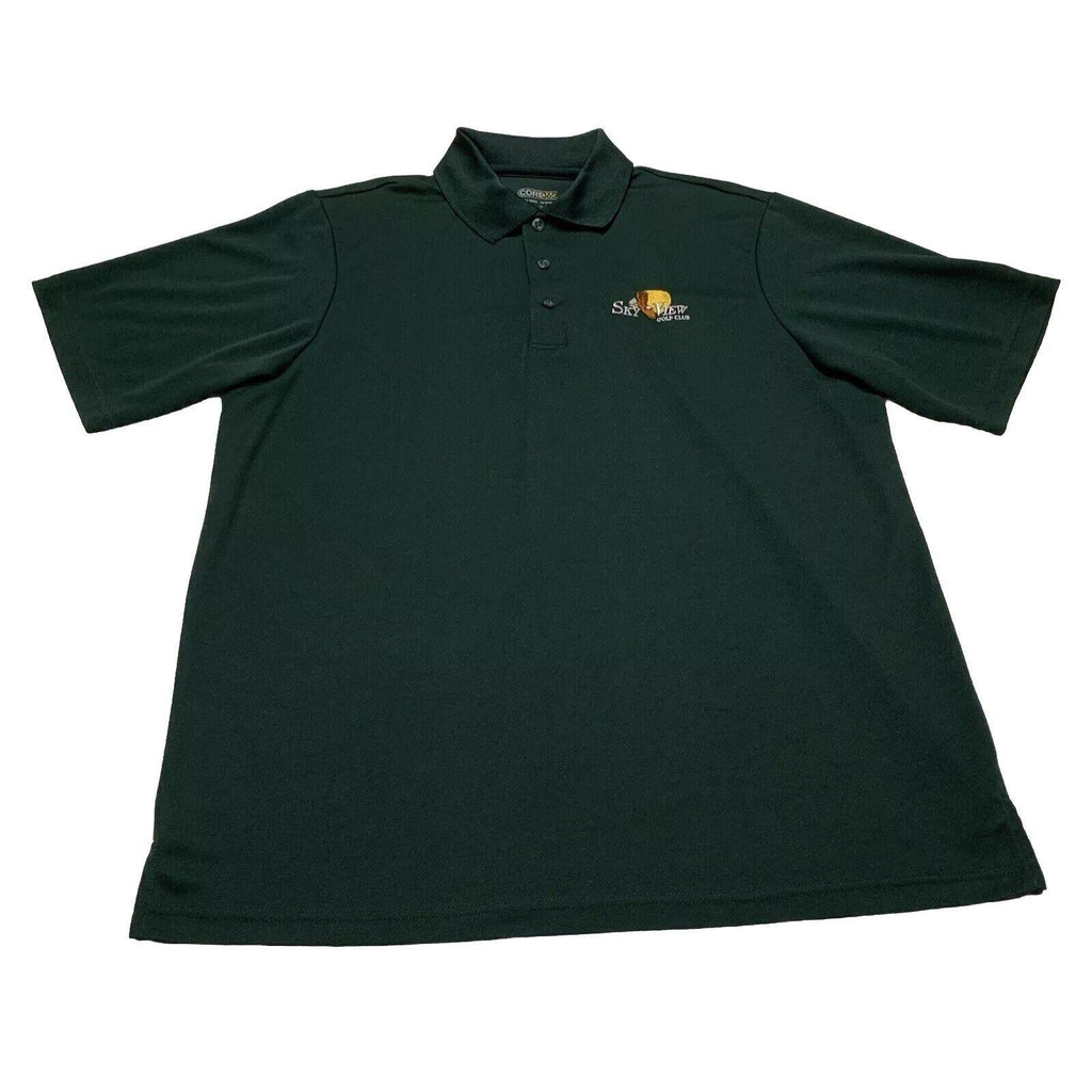 Core 365 Mens Sz Large Green Dri-Fit Polo Shirt Moisture Wicking Anti Microbial