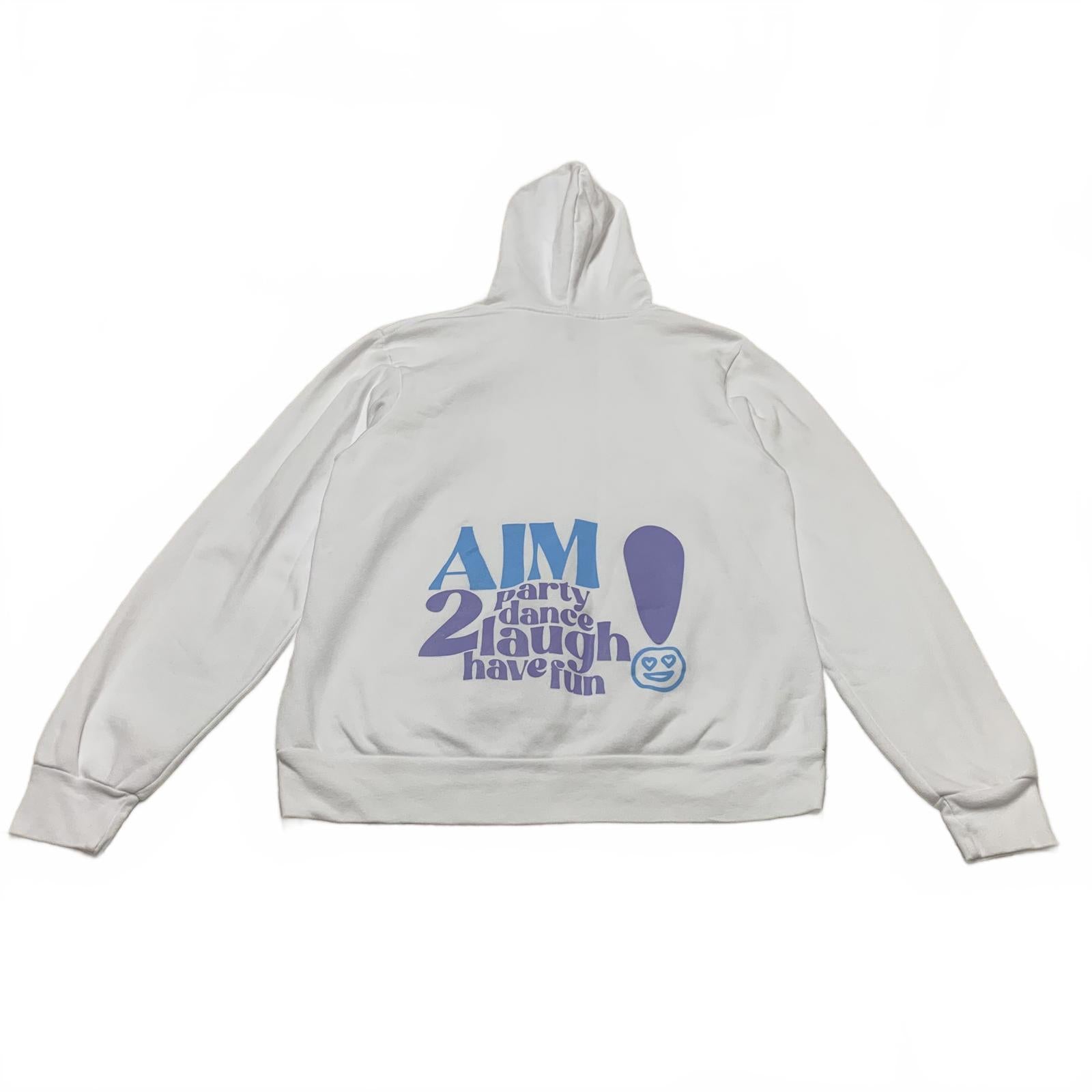 Bella + Canvas Fleece Collection Women's Medium White Graphic Design Hoodie