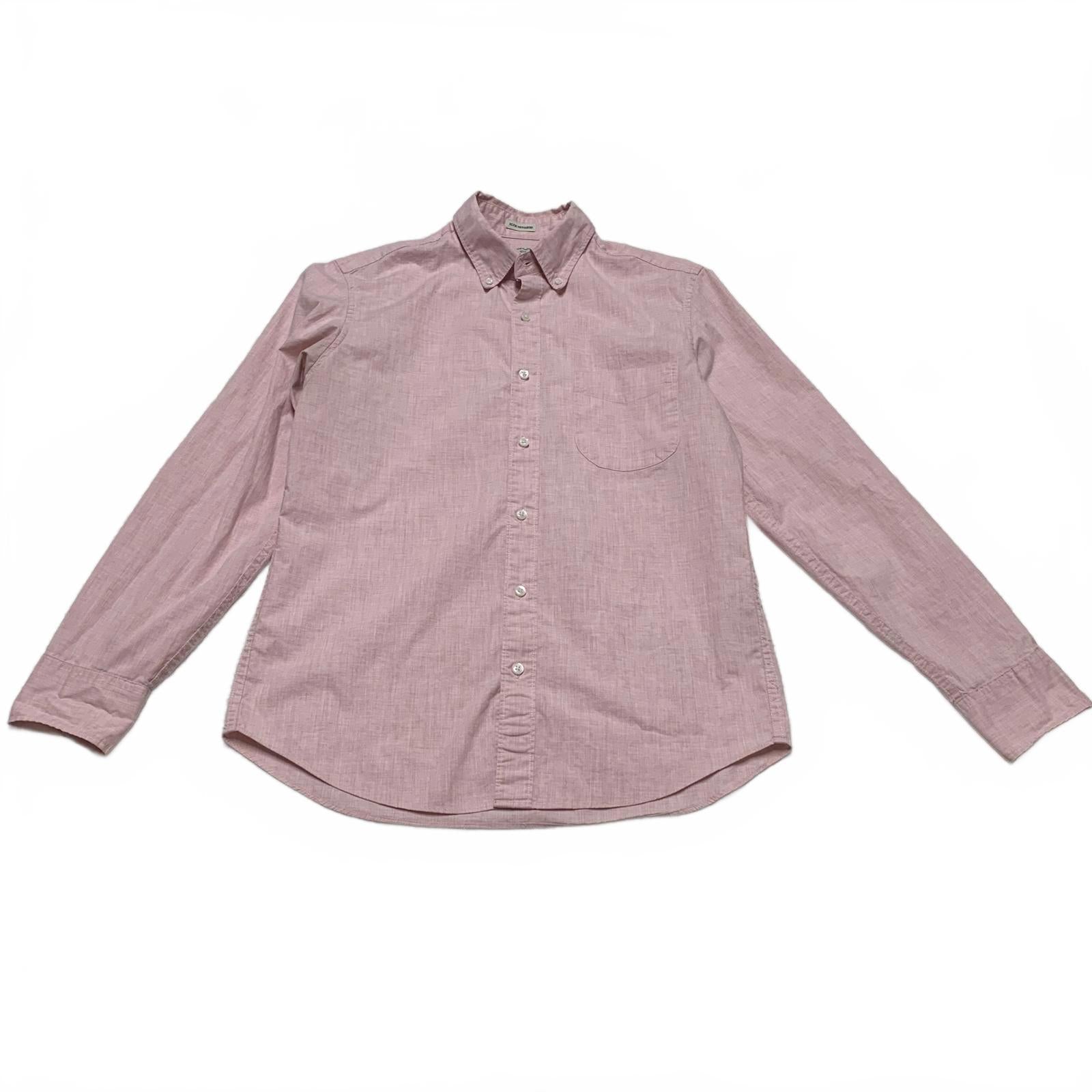 J Crew Long Men’s Small Short Pink Button-Up Shirt Slim Fit